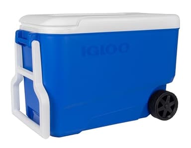 IGLOO Wheelie Cool 38 Nevera con Ruedas, 36 litros, Azul, Nevera con Ruedas, Camping, Portátil, Pequeña, Playa, con Ruedas