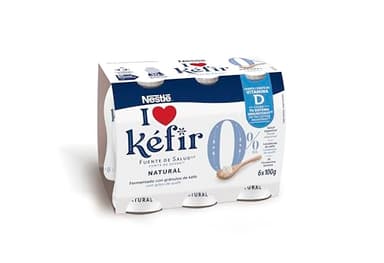 Nestlé Kéfir Natural 0%, 6 x 100 g