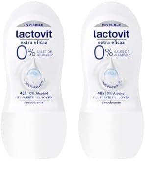 Lactovit Desodorante Extra Eficaz En Roll On Sin Sales De Aluminio, 0% Alcohol, Anti-irritaciones Y 48h De Eficacia. (Paquete de 2)
