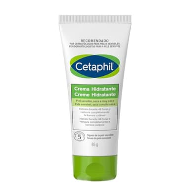 CETAPHIL Crema Hidratante Corporal y Facial, para pieles secas y sensibles, hidrata hasta 48 horas, 85G
