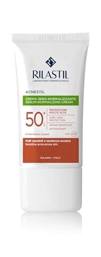 Rilastil - Acnestil Sun System SPF50+, Protector Solar Seborregulador y Matificante, con Niacinamida y Azeloglicina, para Pieles Grasas y con Tendencia Acneica - 40 ml
