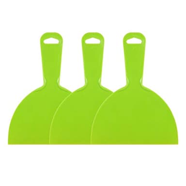 uxcell Raspador de masilla de plástico flexible de 6 pulgadas, esparcidor desechable para pegar yeso, pintura de pared, verde, 3 unidades