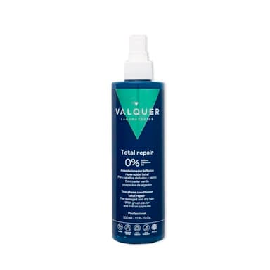 Valquer Acondicionador Bifásico Total Repair Zero. Repara, Suaviza y Nutre el Cabello Dañado y Seco. Hidratación Intensa con Caviar verde y Cápsulas de Algodón. Vegano. 300 ml
