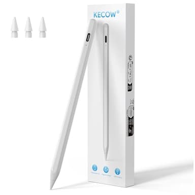 Lápiz para iPad 2018 a 2025,Lapiz Táctil con Función Detección de Inclinación, Apple Pencil con iPad 11/10/9/8/7/6,Pro M4/11/12.9"/13",Air 3/4/5/M2/M3,Mini 5/6