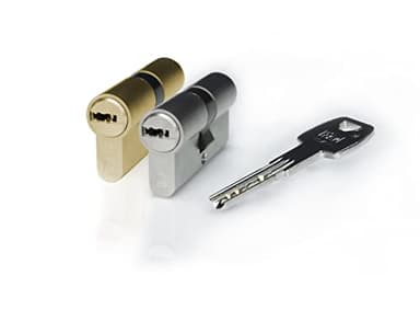 IFAM Cilindro para Puertas Serie Platinum M, 30X30 mm, Leva 15mm, Bombín 5 Llaves, Doble Sistema Antibumping, Doble Protección Antitaladro y Antiganzúa, Cerradura de Perfil Europeo, Color Latón