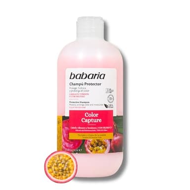 Babaria - Champu Hidratante Para Cabellos Teñidos O Con Mechas | Champu Natural Protector | Champu Mujer Y Champu Hombre | Champu Sin Sulfatos Ni Parabenos