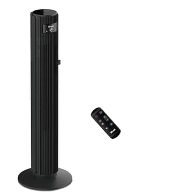 LEVOIT Ventilador de Torre, Inteligente con WiFi Alexa, 7.9m/s con Motor DC, Silencio 25 dB y 23 W, Ajuste Arriba/Abajo 60°, 12 Velocidades con Mando a Distancia, 4 Modos y Temporizador 12H, 106cm
