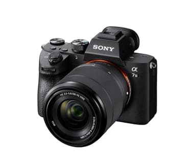 Sony Alpha 7 III cámara mirrorless (full-frame) con objetivo 28-70mm, 24.2MP, 10 fps, estabilización de 5 ejes y enfoque automático preciso, ideal para fotografía versátil y vídeo en 4K, Negro