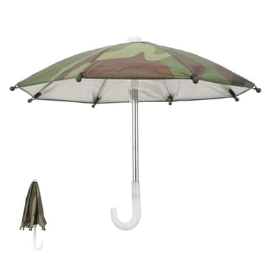 FUNOMOCYA Paraguas Pequeño para Bicicleta y Moto Sombrilla Decorativa para Teléfono Protección UV y Lluvia de Llevar y Plegar