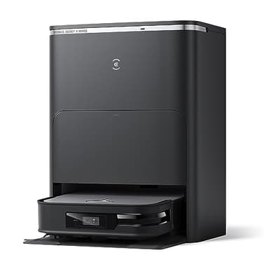 ECOVACS DEEBOT X2 OMNI, Robot aspirador y fregasuelos con estación todo en uno, potencia de succión 8000 Pa, diseño cuadrado, mopas elevables de 15 mm, lavado de mopas con agua caliente, IA, YIKO