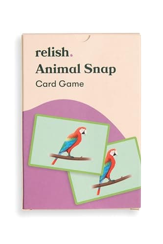 Relish Animal Snap Juegos de Cartas Imagen Grande - Productos de Alzheimer & Actividades de Demencia/Juguetes para Seniors
