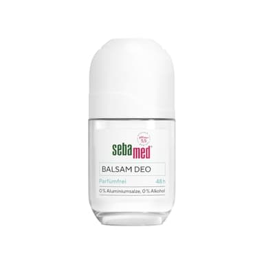 Sebamed Desodorante roll-on sin perfume, 50 ml, con 48 horas de efecto, sin sales de aluminio, sin alcohol y sin perfume, fórmula eficaz de acción, pH 5,5 fortalece el abrigo protector de la piel