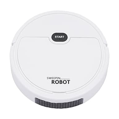Robot aspirador, 3 en 1, redondo, 500 pa, potencia de succión con toallitas húmedas y secas, baterías de 800 mAh, color blanco