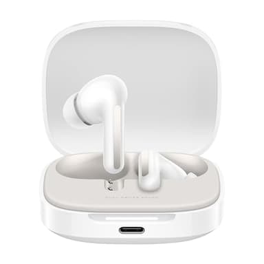 Xiaomi Redmi Buds 6 - Auriculares inalámbrico, cancelación de Ruido, Ligero, 10 Horas de autonomía y 42 Horas con el Estuche de Carga, Bluetooth, Blanco (Versión ES)