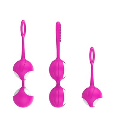 3 en 1 Bolas de China, Rosa Bola Pélvicas,Fortalece los Músculos Pélvicos y Previene la Incontinencia Urinaria,Entrenamiento Completo del Suelo Pélvico para Mujeres