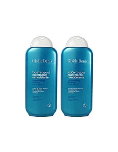GISÈLE DENIS - Loción Corporal Reafirmante Remodelante, 2x400 ml, Crema de Cuerpo, con Aceite de Algas Marinas y Complejo Vegetal, Mejora Elasticidad y Tersura, Piel Firme y Suave