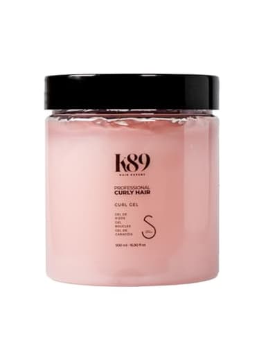 K89 Profesional Curly Hair Curl Gel 500ml - Definidor de Rizos, Alta Fijación, Hidratación + Brillo, Control Anti-Frizz para Cabello Rizado u Ondulado