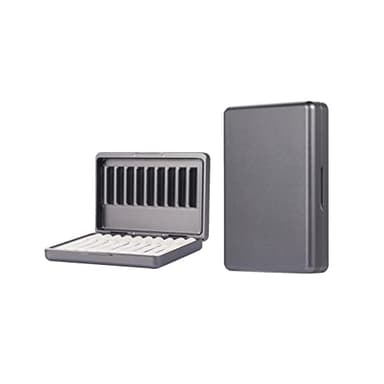 Caja de almacenamiento de metal para iQOS Heets/Cigarette, Caja de almacenamiento de aleación de aluminio Phosyder para iQOS Heets Capacidad de 20 Heets. (Gris)