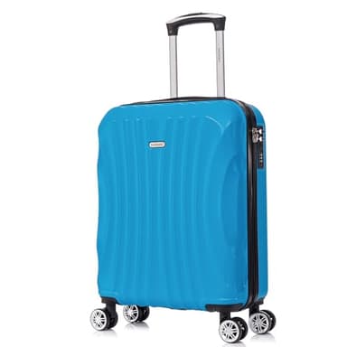 RAYKONG Maleta de Cabina ABS 55x40x20cm (44L) - Maletas de Viaje Pequeñas Ligeras 20 Pulgadas - Turquesa