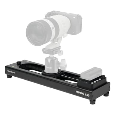 Accsoon Toprig S40 15.7"/40cm Deslizador de Video para cámara de Aleación de Aluminio, Motorizado por botón o App Bluetooth Control, panorámico de 120°, Fotografía de Lapso de Tiempo, Carga hasta 4kg
