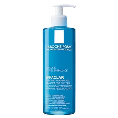 La Roche Posay - Gel Limpiador, Para Pieles Grasas con Tendencia Acneica, Purificante, Anti-Impurezas, Limpia Suavemente y Calma, Fórmula sin Jabón, Effaclar +M, 400 ml