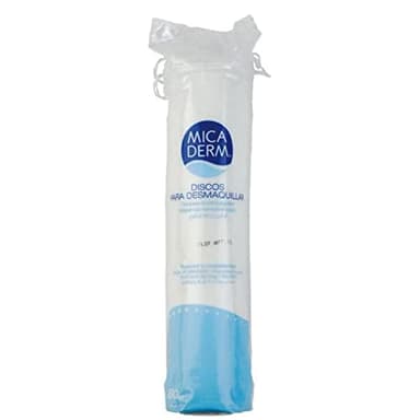 Mica Derm - Micaderm Discos para Desmaquillar, 120 discos de Algodón Suave al Tacto, Facilita y Mejora la Limpieza de la Piel, Redonda