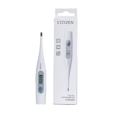Termómetro digital CITIZEN CTA303, resistente al agua, carcasa antibacteriana con alarma de fiebre. Lecturas rápidas y precisas para adultos y niños