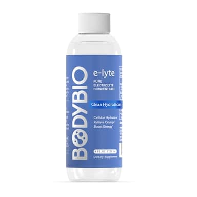BodyBio e-Lyte - Electrolitos para hidratación, energía y alivio de calambres, sin azúcar ni sabores artificiales - 4 onzas líquidas