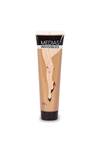 Las auténticas Medias Invisibles ®. Maquillaje corporal (sin autobronceador corporal, sin DHA), crema con color que disimula las imperfecciones de la piel y crea un efecto Media Invisible ®.