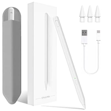 Milikilo Lápiz para iPad 2018-2025,Detección de Inclinación,Rechazo de Palma-Stylus Pencil para Lápiz Pencil con iPad 11/10/9/8/7/6/A16, Pro 3/4/5/6/M4, Air 3/4/5/M2/M3,Mini 5/6 para Pad