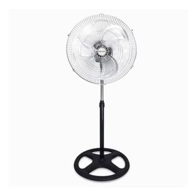 Max Star Ventilador de Pie 18" Potente 70 W Oscilante 3 Velocidades Altura Ajustable 110-130 cm Alta Velocidad Rejilla de Metal Motor Silencio Facil Limpieza