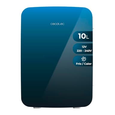 Cecotec Mini Nevera de 10L Bolero MiniCooling 10L Bahamas Pat 1. Funcionamiento 12V-220V, Compatible Coche y Caravanas, Función Enfriamiento y Calentamiento, Rango Temperatura 7-65º, Fácil Transporte