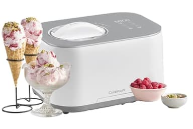 Cuisinart FreezeEase–Máquina de helado automática;3 programas:Helado,Sorbete,Yogur;Sin precongelación;Lista en 40 min;Función de mantenimiento en frío, Compresor 950ml (Nuevo)