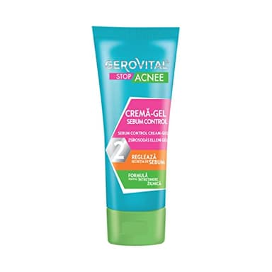 Crema-Gel Seborregulador para el Rostro con Efecto Matificante y Antiirritante, Ideal para Pieles Grasas con Tendencia Acnéica, 50 ml, Gerovital Stop Acnee