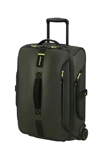 Samsonite Paradiver Light - Bolsa de Viaje con Ruedas (55 cm), Small, Equipaje de Mano, Repelente al Agua, Ligero, 48,5L, Verde (Jungle Green)