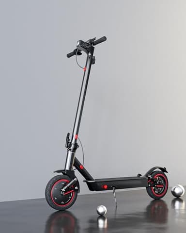 QnQ - Monopatín eléctrico con doble amortiguador, motor de 350 W, autonomía de 30-35 km, velocidad máxima de 25 km/h, neumático de 10", 3 ajustes de velocidad, control mediante aplicación