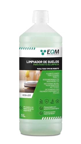 EQM - ECO-217 - Limpiador de suelos para robots de limpieza - 1L - Válido para cualquier superficie gracias a su pH neutro - Agradable aroma floral