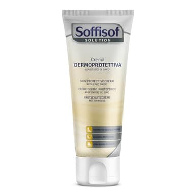 Soffisof Crema Dermoprotectora 200 ml - 10% Óxido de Zinc - Pasta Barrera para Mayores, Adultos y Bebés - Protección de Enrojecimientos e Irritaciones con Manteca de Karité y Bisabolol - Formato Maxi