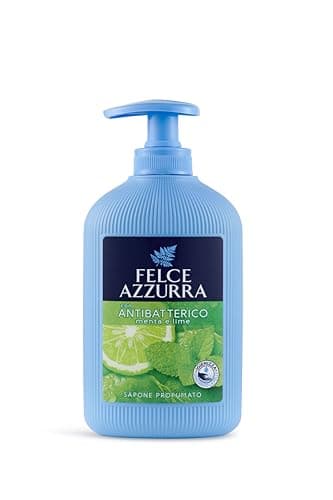 Felce Azzurra - Jabón líquido de manos antibacteriano perfumado, higieniza e hidrata, jabón de manos para higiene diaria con árbol de té, lima y menta, delicado con la piel y dermatológicamente