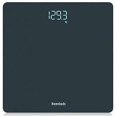 Homebuds Bascula de Baño, Alta Precisión Asegurado por Balanza Peso Corporal Professional Factory DESDE 2001, Pantalla LED y Step-On, 3*AAA Incluidas, 182kg/400lb, Azul