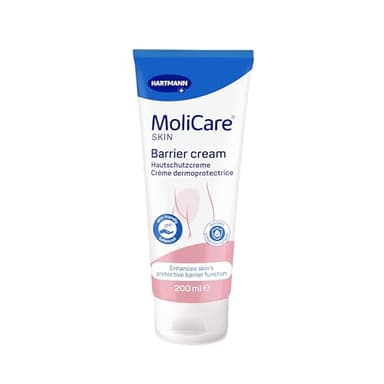 MoliCare Skin Crema sin Óxido de Zinc: Protección de la Piel, Zonas Irritadas, Piel Sensible, Actúa de Barrera, 200 ml