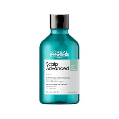 L’Oréal Professionnel, Champú Anti Grasa Enriquecido con Activos Dermatológicos para Cuero Cabelludo Graso, Scalp Advanced, 300 ml