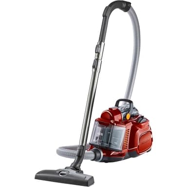 AEG LX7-2-CR-A Aspiradora de Trineo Sin Bolsa, 650W de Potencia, Filtro Allergy Plus Lavable, Fácil Vaciado, Radio de acción de 9m, 72dB de Ruido, Cepillo Turbo, Mascotas y Parquet, Rojo