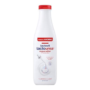 Lactovit - Gel de Ducha Reparador Lactourea para Piel Muy Seca, Hidratación y Nutrición Intensa con Textura Cremosa de Cuidado Diario – 750 ml