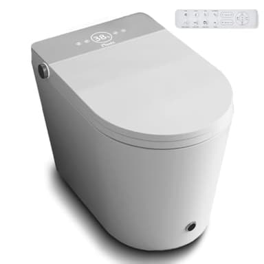 Nashi - Inodoro Japones inteligente | inodoro inteligente | Agua con chorrito, Taza calefactable y Secado |Apertura Automática | Autolimpieza y Estirilizador UV (Desagüe salida a suelo)