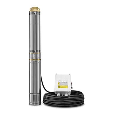 TROTEC Bomba para pozo profundo TDP 5500 E, Capacidad de bombeo: 6000 l/h, Carcasa De Acero Inoxidable, IP68