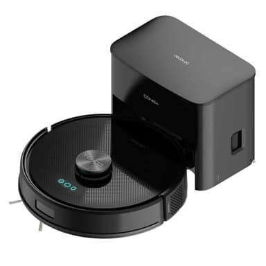 Cecotec Robot Aspirador y Friegasuelos con Base Autovaciado Conga Y70. Navegación Láser, 20000Pa de Presión de Succión, Cepillo de Silicona Especial Mascotas, Base con Bolsa de Polvo 3L