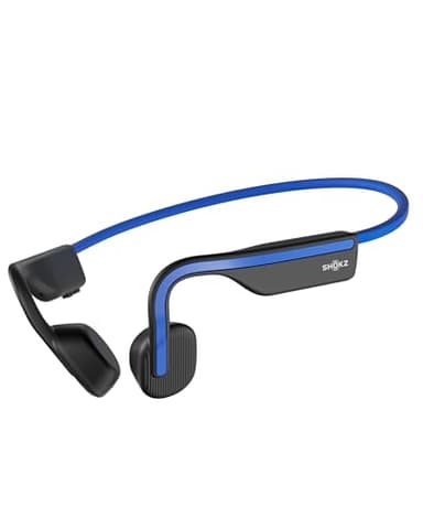 SHOKZ OpenMove Auriculares conducción ósea,Open-Ear Auriculares Deportivos inalámbricos con Bluetooth y micrófono, Resistentes al Agua IP55 para Correr y Ejercicio,6h Batería, con Pegatinas, Azul