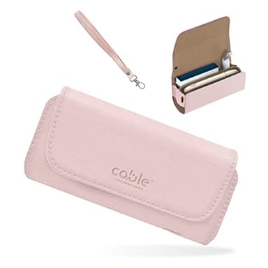 CABLE TECHNOLOGIES Estuche de cuero ecológico para IQOS 3/3 Duo, Estuche organizador de lona y cuero, PU IQOS, Porta cigarrillos electrónicos y accesorios