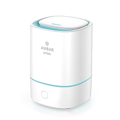 Ambar Perfums Humidificador Ultrasónico y Ultrasilencioso 2.0. Tecnología Fusión, colores LED con modo fijo o intermitente. Apagado automático. Más de 8h non-stop.